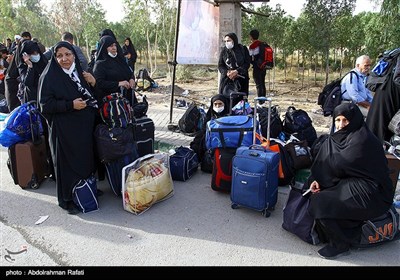 خروج زائرین اربعین حسینی از مرز مهران