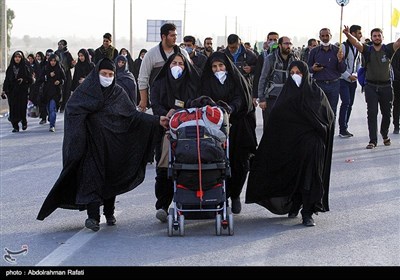 خروج زائرین اربعین حسینی از مرز مهران