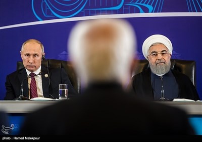 ایران، روس اور آذربائیجان کے صدور کی مشترکہ پریس کانفرنس