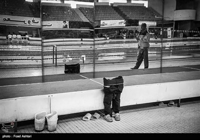 در حاشیه مسابقات قهرمانی شنا معلولین و جانبازان کشور
