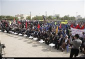 اتحاد و انسجام مردم بوشهر در تجمع با شکوه 13 آبان جلوه‌گر شد
