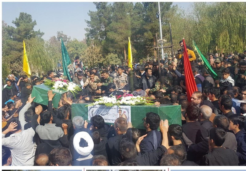 شهدای نیروی انتظامی و مدافع حرم در گلستان شهدای اصفهان به خاک سپرده شدند