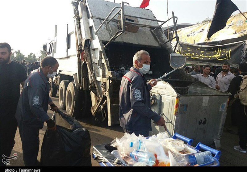 158 تن زباله توسط نیروهای شهرداری بیرجند در کاظمین جمع‌آوری شد