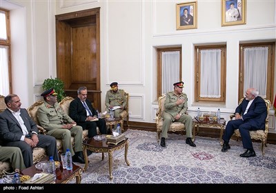 دیدار فرمانده ارتش پاکستان با محمد جواد ظریف