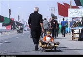 راهپیمایی زائرین اربعین حسینی - مرز شلمچه و چذابه