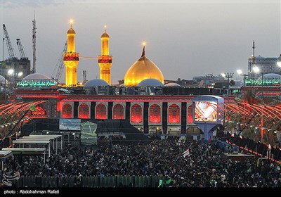 Shrine of Imam Hussein (AS) in Karbala Packed with Pilgrims