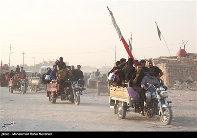 عودة زوار الاربعین من کربلاء الى أرض الوطن