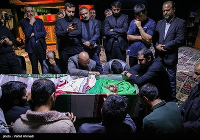 مراسم وداع با پیکر شهید مدافع حرم حبیب بدوی