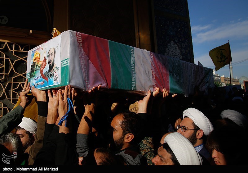 پیکر شهید روحانی مدافع حرم در مشهد مقدس تشییع می‌شود