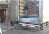 80 کامیون کمک‌های مردمی کامیاران به کرمانشاه ارسال شد+تصاویر