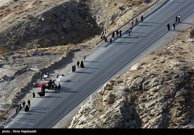 تصاویر هوایی پیاده روی زائران رضوی - مشهد