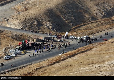 تصاویر هوایی پیاده روی زائران رضوی - مشهد