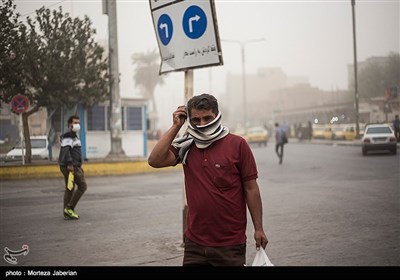 گرد و خاک شدید در اهواز