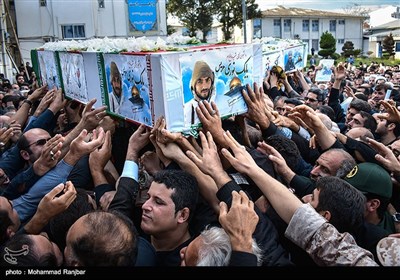 مراسم تشییع دو شهید مدافع حرم - رشت