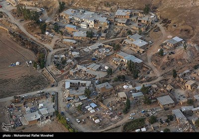 تصاویر هوایی از اسکان زلزله‌زدگان کرمانشاه