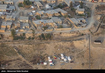 تصاویر هوایی از اسکان زلزله‌زدگان کرمانشاه