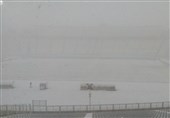 احتمال لغو دیدار تراکتورسازی و سپیدرود رشت به علت بارش برف + تصاویر
