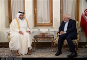 دیدار وزیر اقتصاد و تجارت قطر با ظریف در تهران