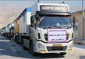 15 تریلی حامل کمک‌های منطقه پارس جنوبی به مناطق زلزله‌زده کرمانشاه ارسال شد