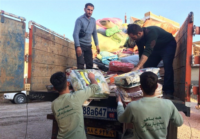 150 کامیون کمک‌های مردمی آذربایجان غربی برای زلزله‌زدگان ‌ارسال شد