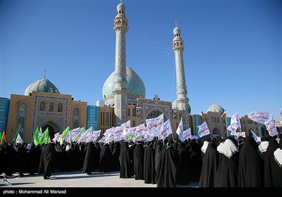 صبحگاه نیروهای مسلح در مسجد مقدس جمکران به مناسبت سالروز آغاز امامت امام زمان (ع)