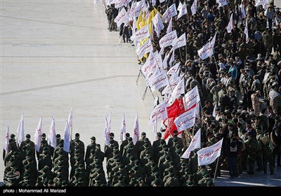 صبحگاه نیروهای مسلح در مسجد مقدس جمکران به مناسبت سالروز آغاز امامت امام زمان (ع)