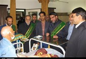 دیدار خادمان مسجد مقدس جمکران با بیماران بیمارستان افضلی پور کرمان