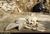کشف آثار باستانی دوره مادها در میدان امام همدان
