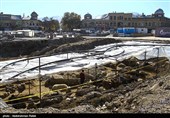 کشف آثار باستانی دوره مادها در میدان امام همدان
