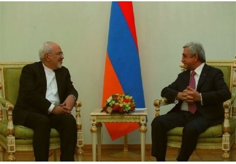 دیدار ظریف با رئیس جمهور ارمنستان