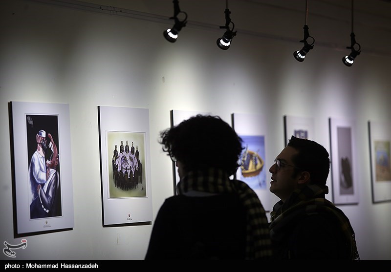 افتتاح نمایشگاه دوسالانه کاریکاتور