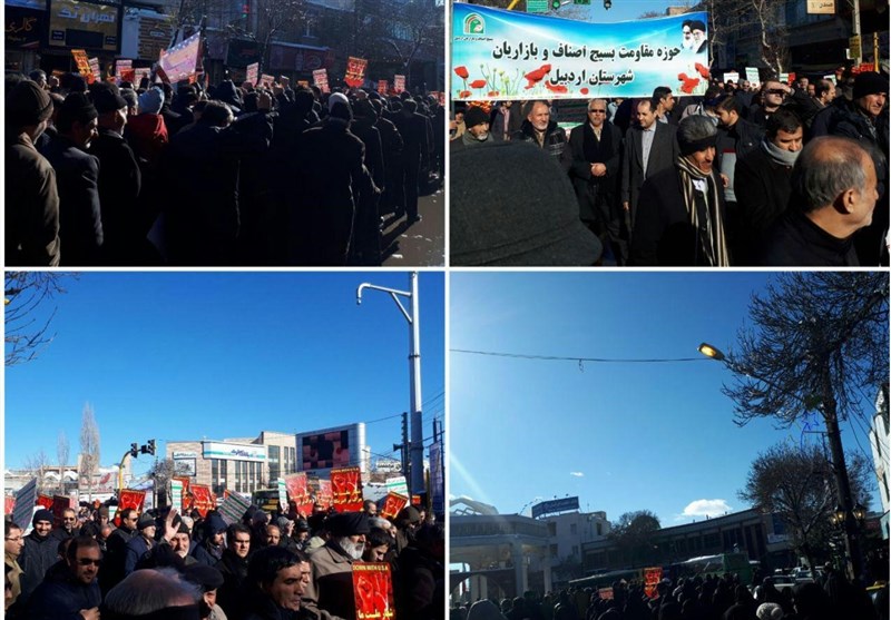 نمازگزاران اردبیلی راهپیمایی اعتراض‌آمیز برگزار کردند