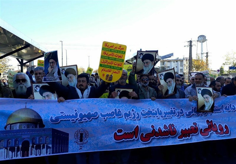 تظاهرات ضد رژیم صهیونیستی_ آمریکایی در استان ایلام برگزار شد