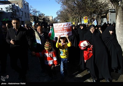 راهپیمایی ضد صهیونیستی در همدان