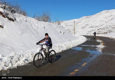 ایران کے صوبہ ہمدان میں موسم خزاں کی پہلی برف باری