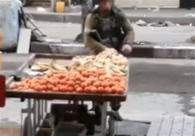 میوه دزدی افسر صهیونیست از فلسطینیان + فیلم