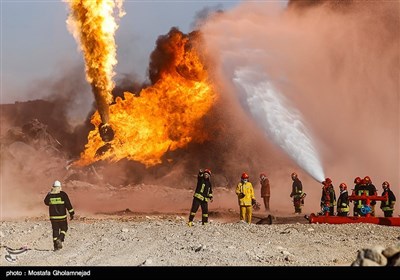 روز چهل و سوم عملیات اطفای حریق چاه 147 رگ سفید