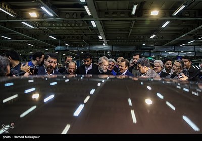 مراسم آغاز تولید دنا پلاس توربو و پژو 207 i صندوقدار اتوماتیک با حضور علی لاریجانی رئیس مجلس شورای اسلامی