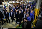 بازدید علی لاریجانی رئیس مجلس شورای اسلامی از خط تولید محصولات شرکت ایران خودرو