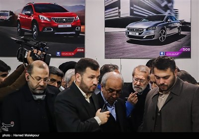 بازدید علی لاریجانی رئیس مجلس شورای اسلامی از خط تولید محصولات شرکت ایران خودرو