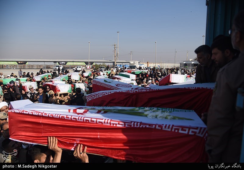 ورود پیکر 55 شهید دوران دفاع مقدس به کشور- خوزستان