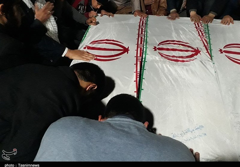 استقبال از 55 شهید تازه تفحص شده دفاع مقدس در معراج شهدای اهواز