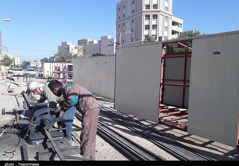 آماده‌سازی محل نصب کانکس در هجدک توسط گروه‌های جهادی انجام می‌شود