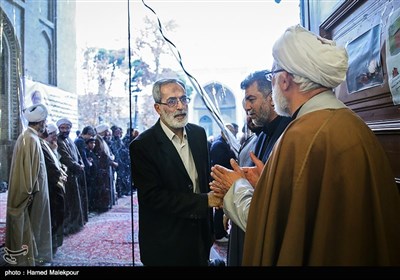 سردار حسین نجات جانشین سازمان اطلاعات سپاه در مراسم ختم مرحوم آیت‌الله محی‌الدین حائری شیرازی