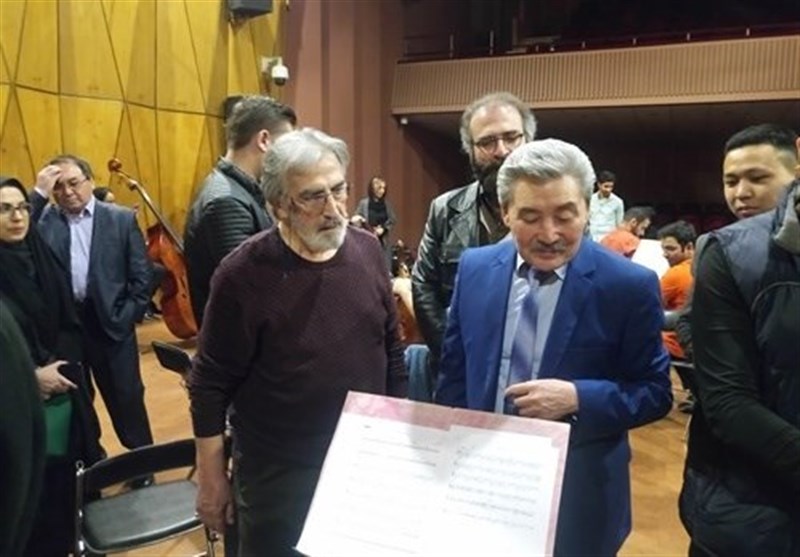 رهبران ارکستر قزاقستان در تمرین ارکستر ملی