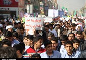 روایت تصویری از مطالبات مردم اهواز در راهپیمایی شکوه وحدت
