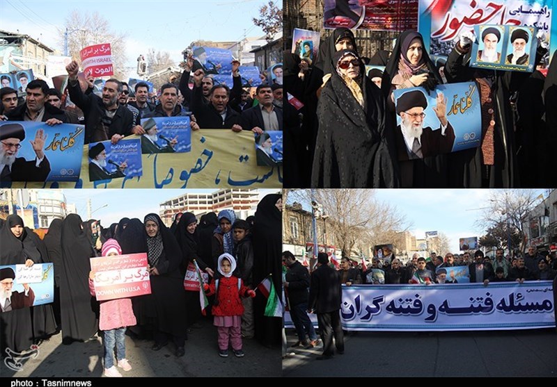 راهپیمایی خودجوش مردم ارومیه در محکومیت اغتشاشگران