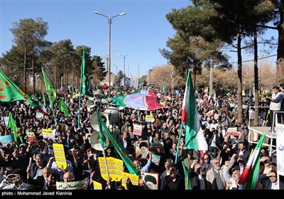 راهپیمایی در محکومیت اغتشاشات اخیر - کرمان