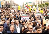 راهپیمایی محکومیت اغتشاشات اخیر در شهرستان‌های استان قزوین برگزار شد
