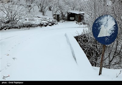بارش برف در منطقه اشکورات رحیم آباد- گیلان